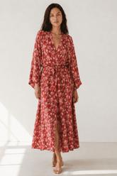 Silk daisy robe