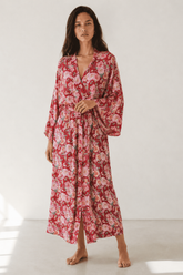 Silk daisy robe