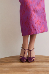 Sandalias Tacón Hygge Morado