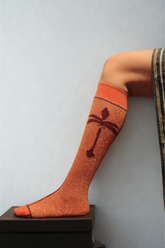 Calcetín Palmera Naranja