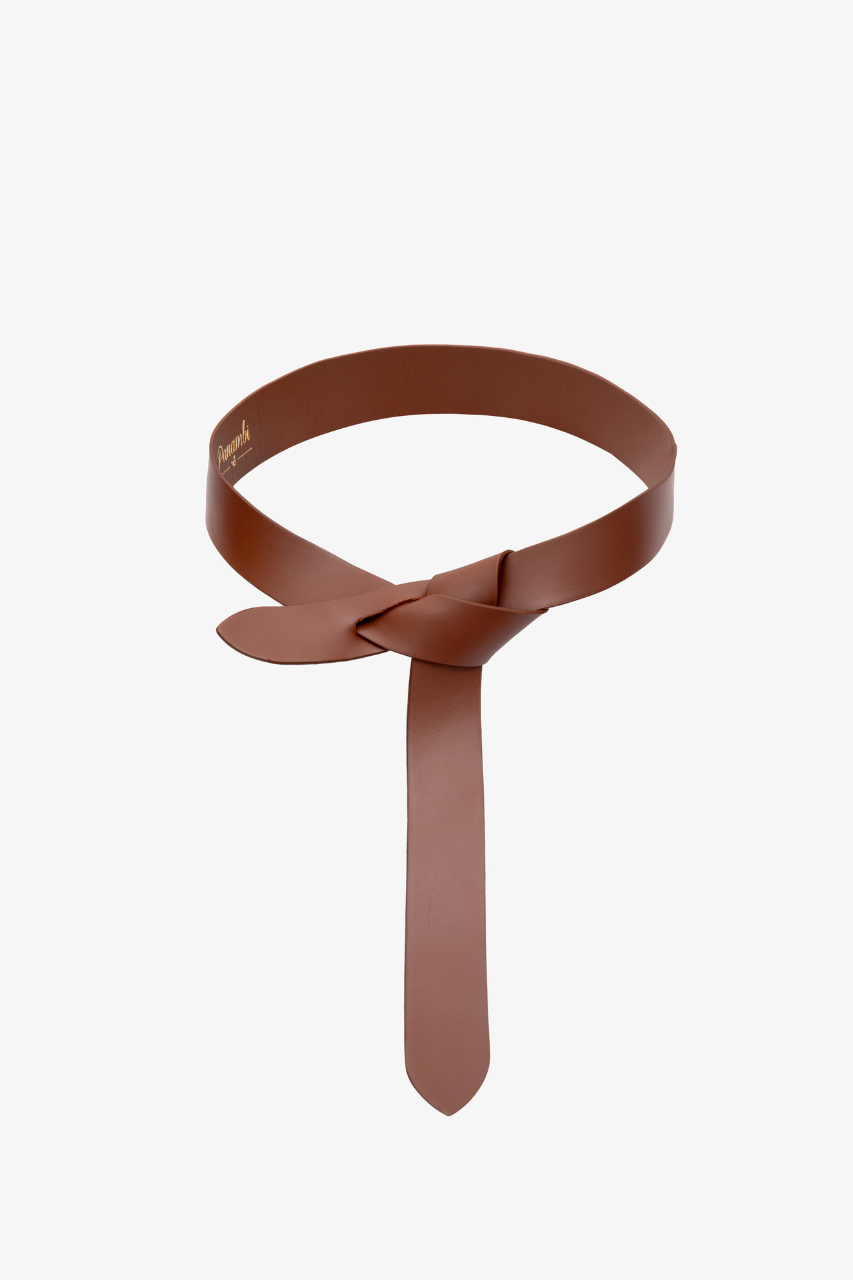 cinturón-piel-alta-calidad-lazada-marrón-de-vestir-invitada-elegante