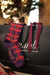 Calcetines Cuadros Morado