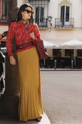 Falda Marlene mostaza