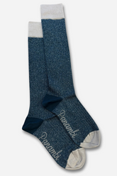 calcetines-largos-color-azul-petróleo-brillo-mujer-largos-oufits-diarios