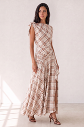 Vestido de Cuadros Algodón Sin Mangas Mujer - Lako