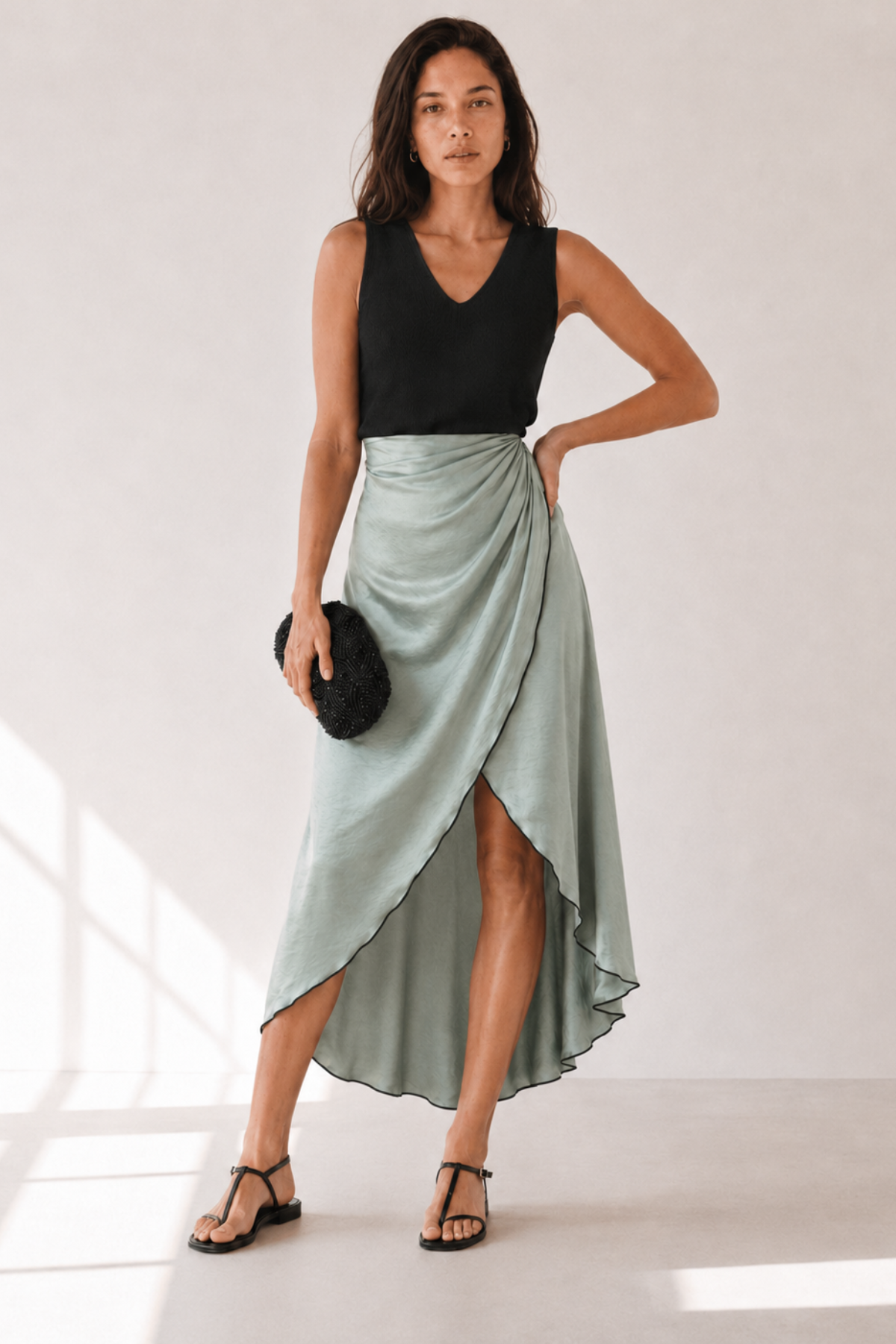 Falda Samui verde agua