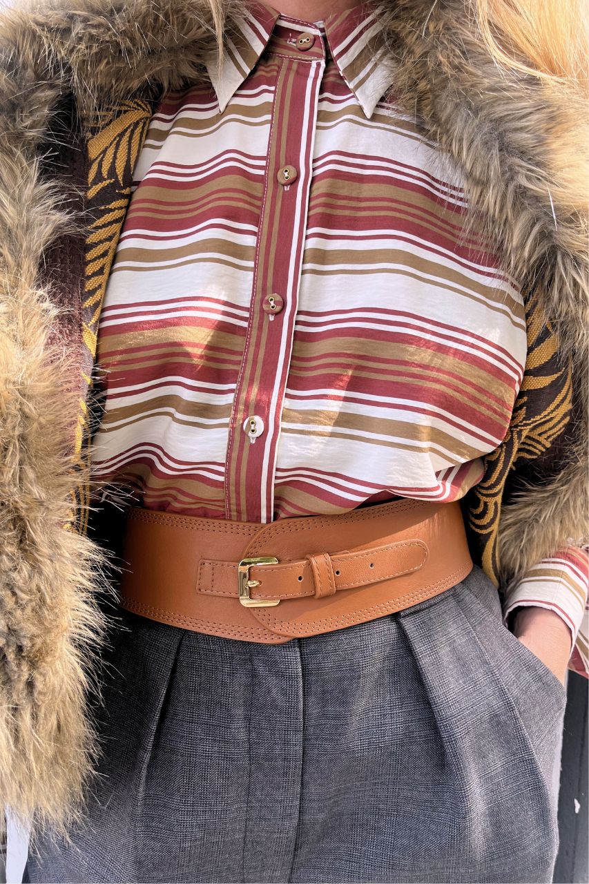 Cinturón cierre camel