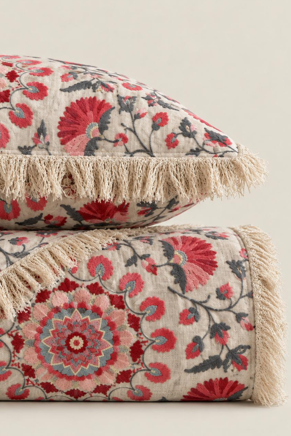 Plaid Mandala flecos