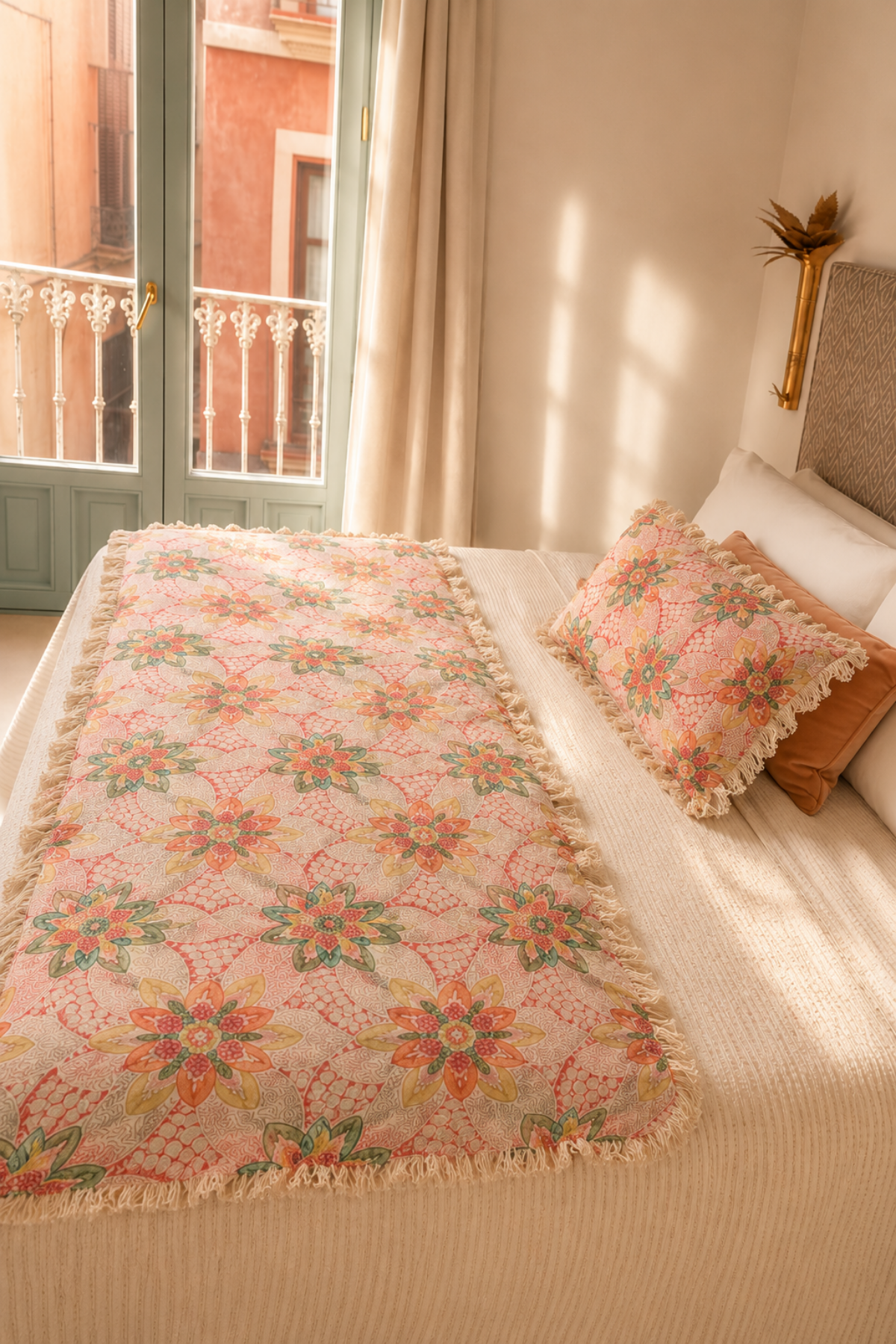 Plaid Almendra Flecos