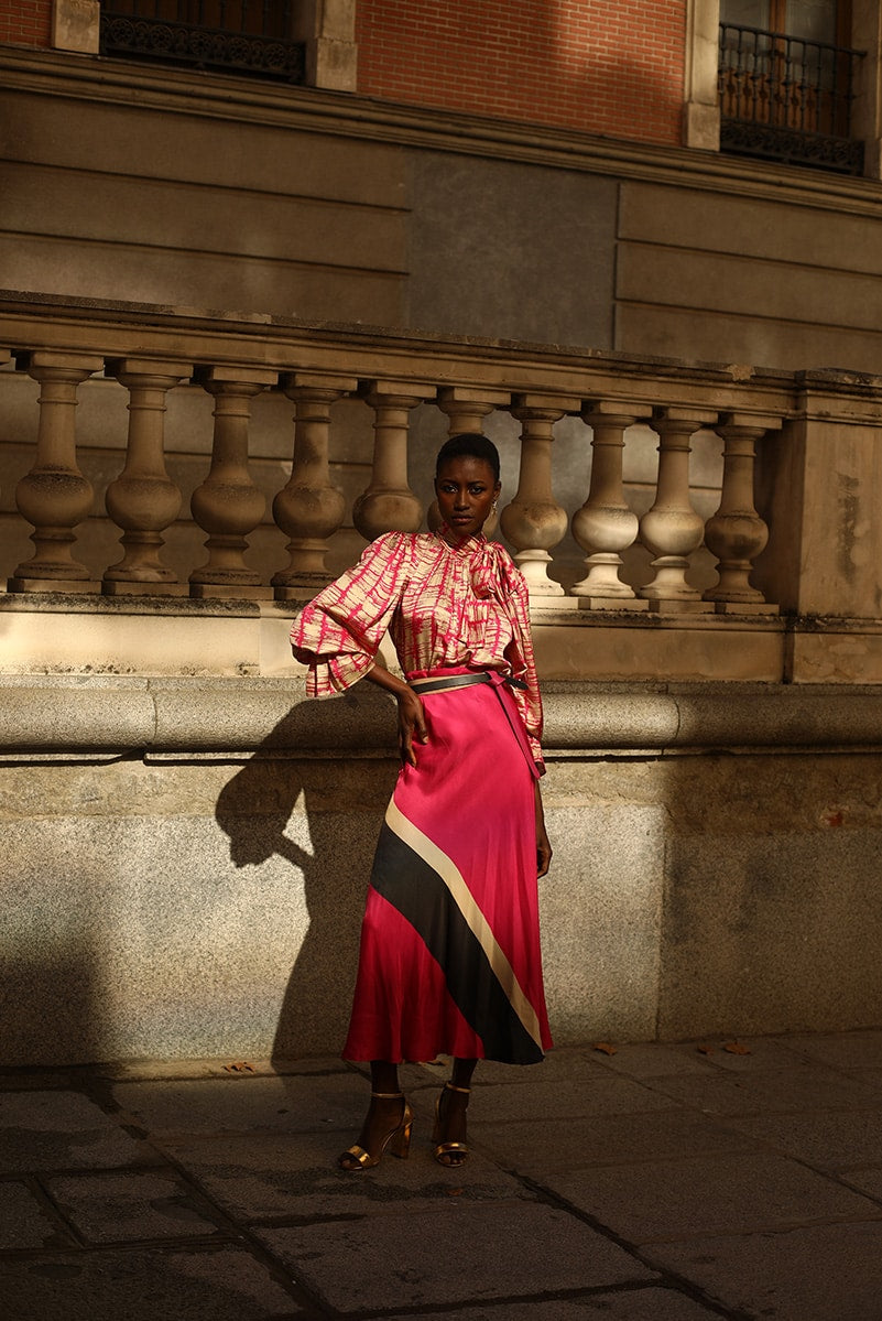 Fuchsia Ankara Skirt