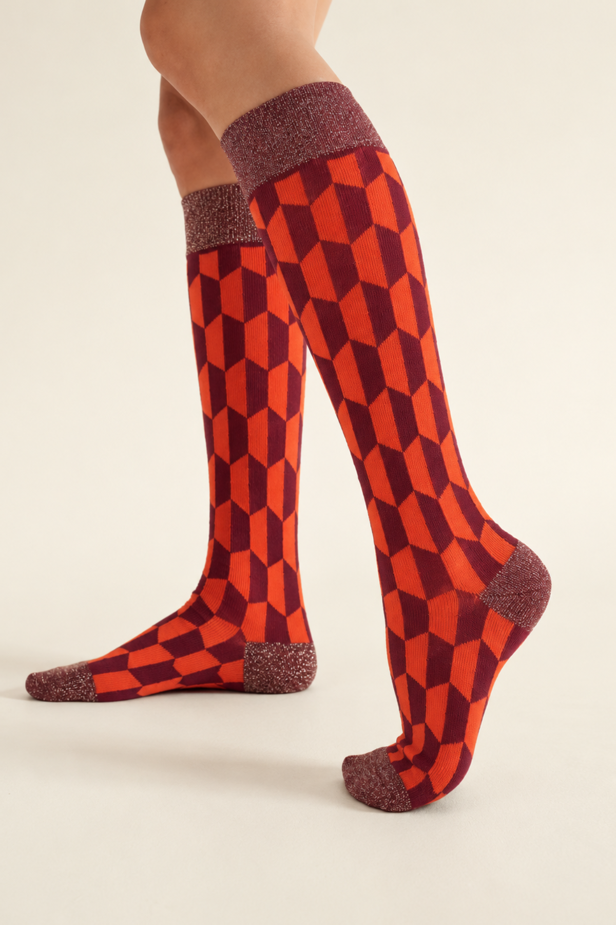 Calcetines Exágono Naranja