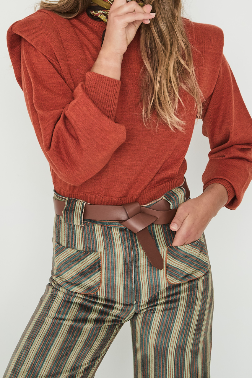 Brown Bow Belt