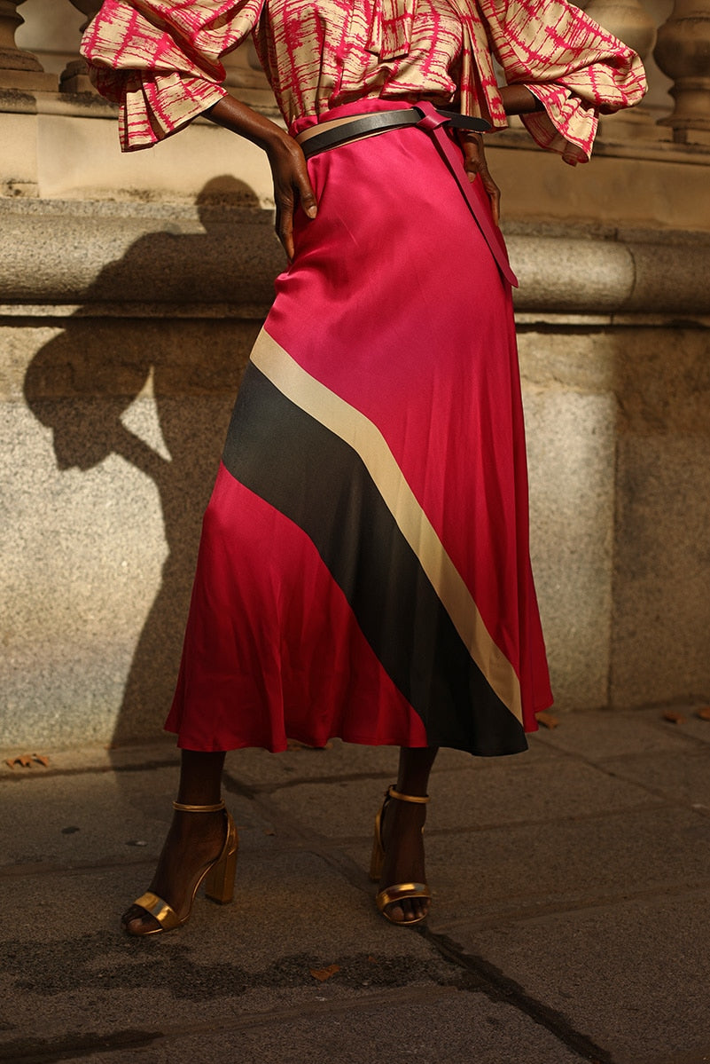 Fuchsia Ankara Skirt