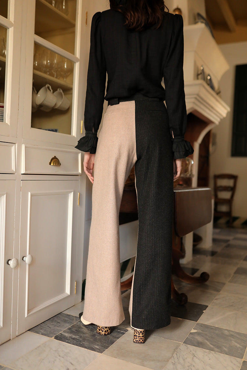 Rox beige grey trousers